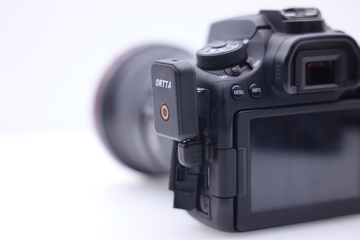 Io Pro on the camera, without lanyard