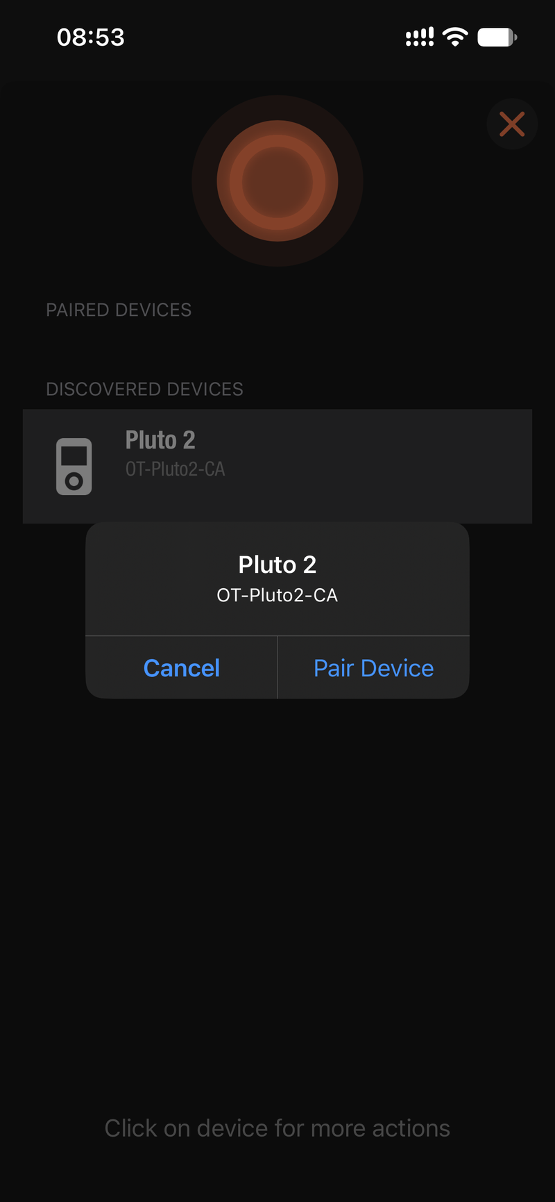 Pair confirmation dialog